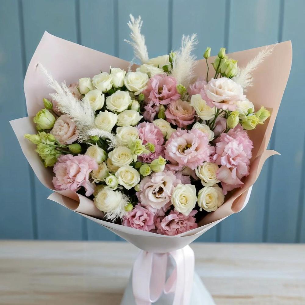 Букет цветов из: Альстромерии и Розы в Нижний Кисляй