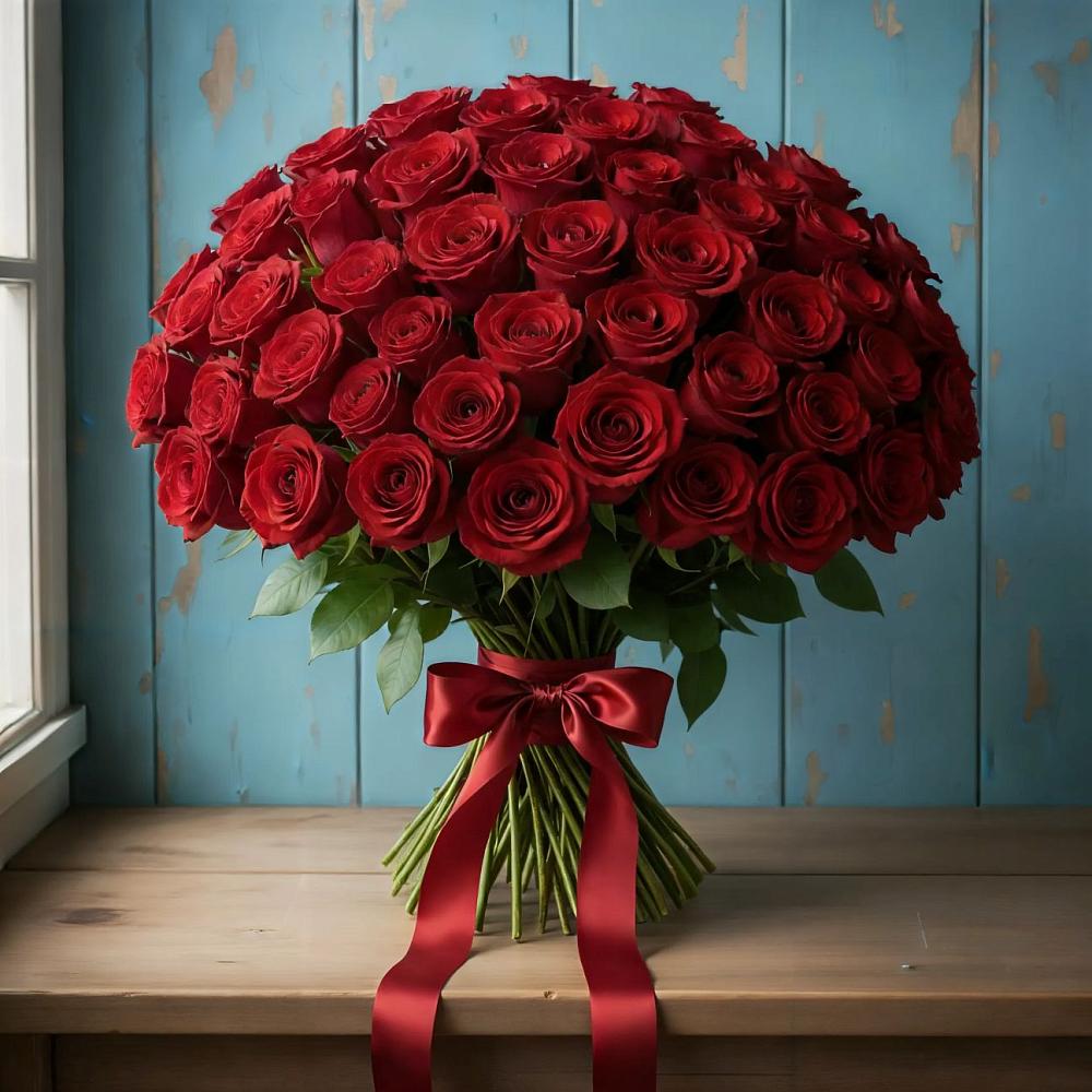 Букет Красные розы Блэк Меджик в Нижний Кисляй