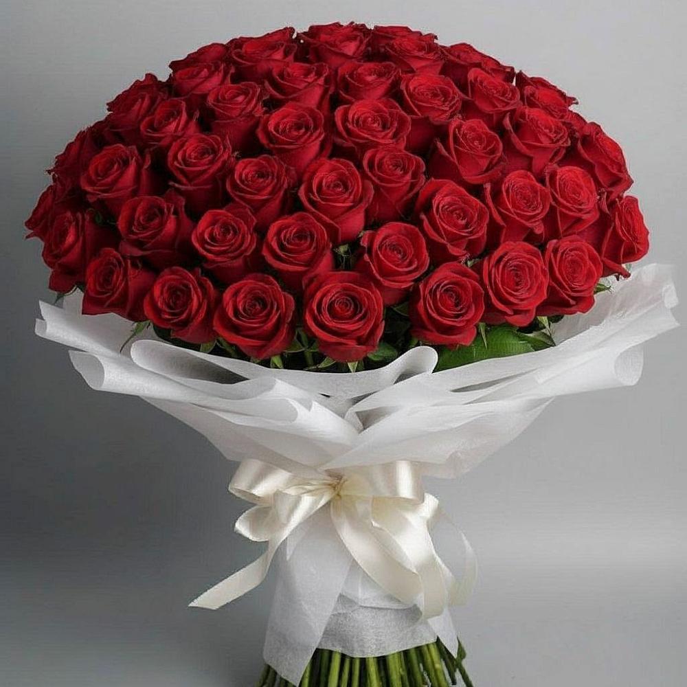 Букет 101 Красная роза Блэк Мэджик в Нижний Кисляй
