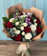 Букет цветов из:  Розы и Альстромерии в Нижний Кисляй