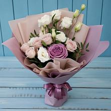 Букет цветов из:  Розы и Лизиантусы #REPLACE_PRED# Нижний Кисляй