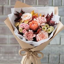 Букет цветов из:  Гвоздики, Хризантемы и Розы в Нижний Кисляй