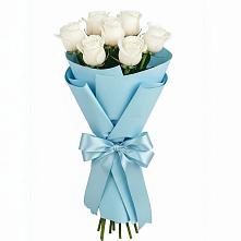 Букет 7 белых роз Проуд в Нижний Кисляй