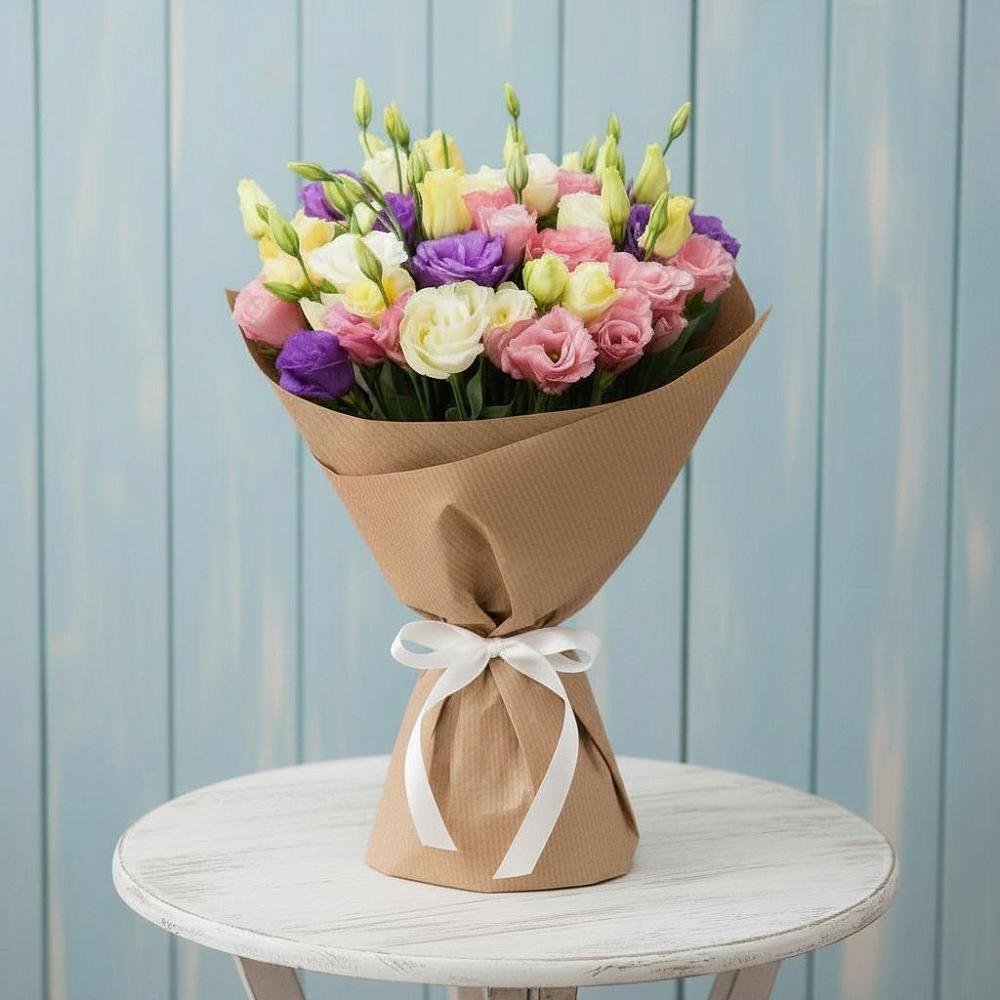 Букет цветов из: Лизиантусы в Нижний Кисляй