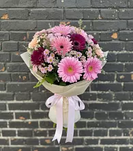 Букет цветов из:  Герберы и Хризантемы в Нижний Кисляй