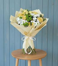 Букет цветов из:  Хризантемы и Розы #REPLACE_PRED# Нижний Кисляй