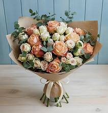 Букет цветов из:  Альстромерии и Розы в Нижний Кисляй